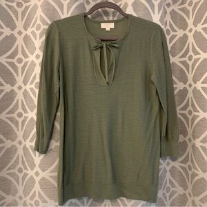 NWOT - LOFT Outlet Featherweight Cotton Sweater (Olive) Size SP